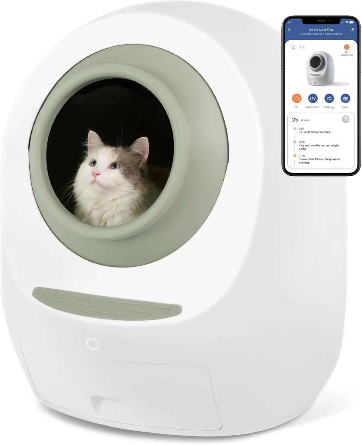 Self-Cleaning Cat Litter Box With Wi-Fi App Control