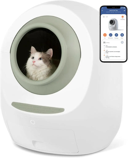 Self-Cleaning Cat Litter Box With Wi-Fi App Control