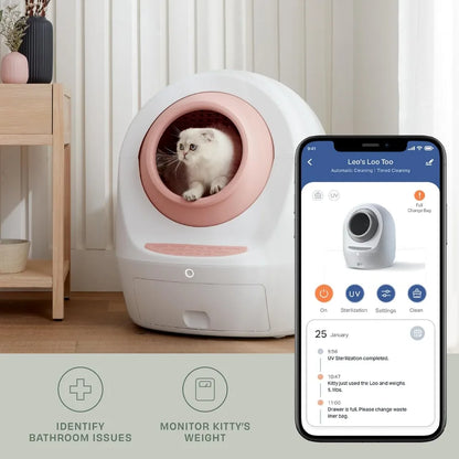 Self-Cleaning Cat Litter Box With Wi-Fi App Control