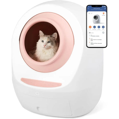 Self-Cleaning Cat Litter Box With Wi-Fi App Control