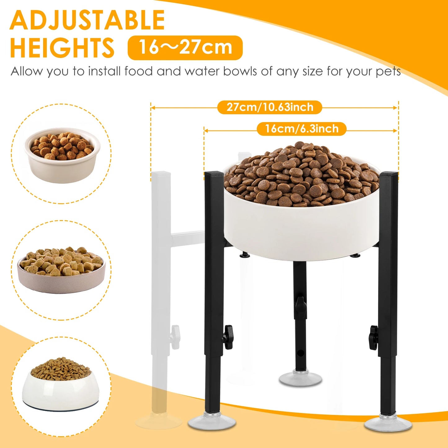 Adjustable Elevated Dog Food Bowls