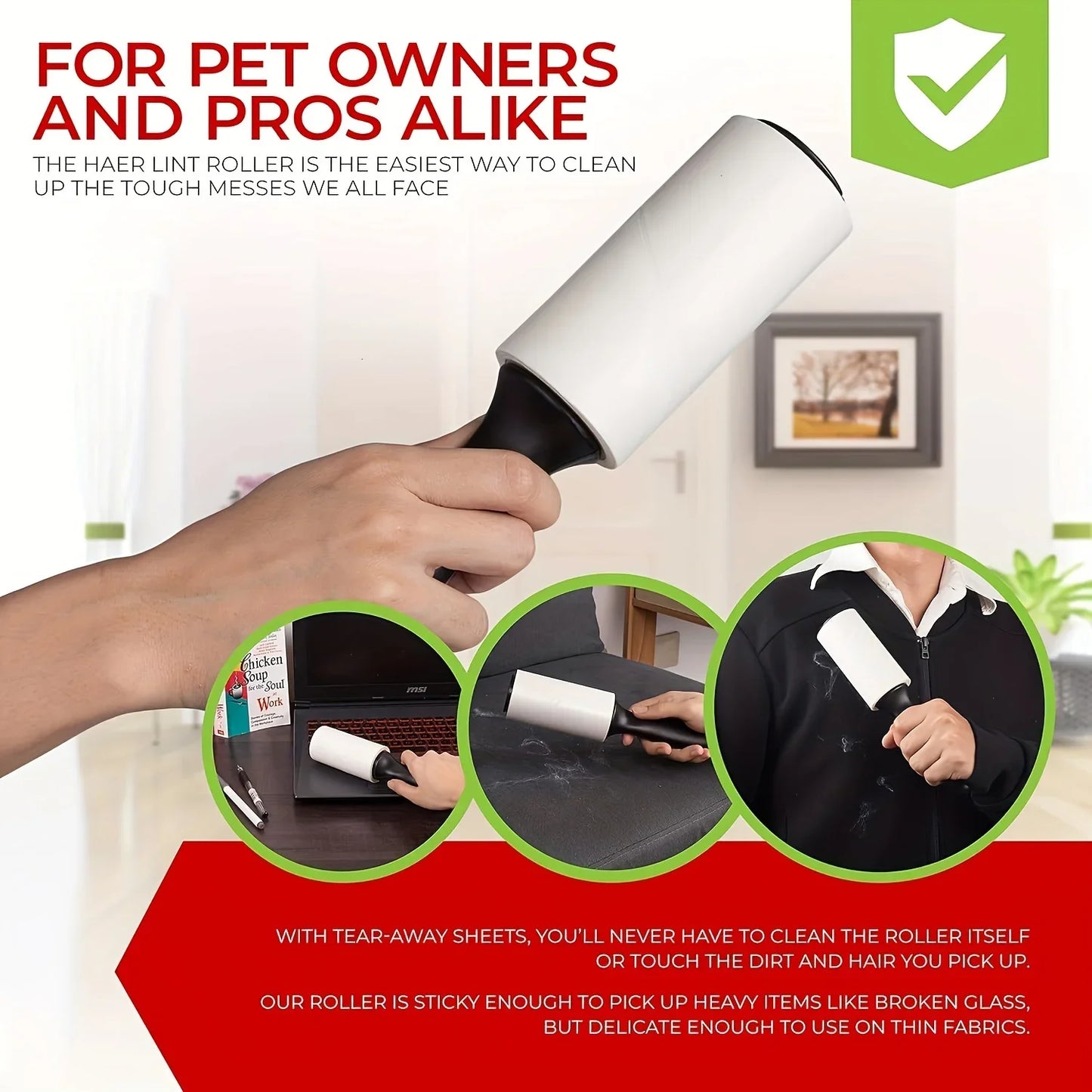 Extra-Sticky Lint Roller for Pet Hair