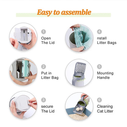 Pet Litter Shovel Scoop with Waste Bags